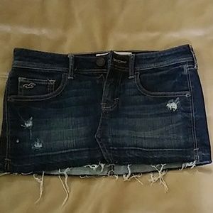 Hollister mini jean skirt
